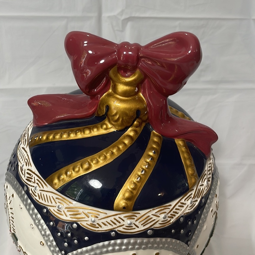 VTG JCPenny Home Collection Christmas ornament cookie jar - Picture 8 of 11